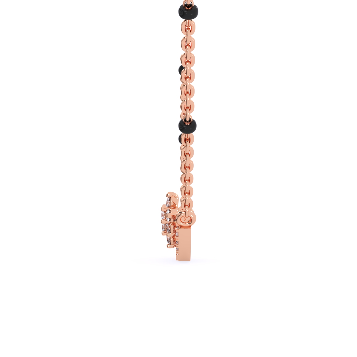 Blossom Flower Round Diamond Mangalsutra
